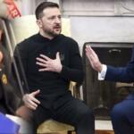 El gesto de incredulidad de Zelenski tras escuchar a Trump decir que Rusia 