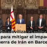 Collboni moviliza 23 millones de euros para mitigar el impacto de la guerra de Irán en Barcelona