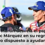 Jorge Martín desvela el papel de Marc Márquez en su regreso: 
