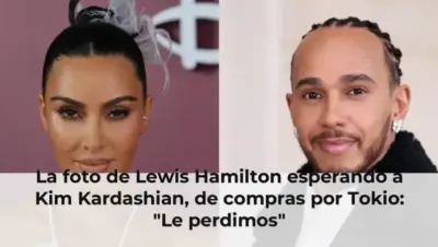 La foto de Lewis Hamilton esperando a Kim Kardashian, de compras por Tokio: "Le perdimos"