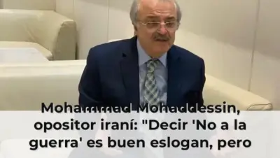 Mohammad Mohaddessin, opositor iraní: "Decir 'No a la guerra' es buen eslogan, pero Europa debe apoyar el cambio de régi