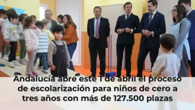 Andalucía abre este 1 de abril el proceso de escolarización para niños de cero a tres años con más de 127.500 plazas