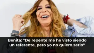 Benita: "De repente me he visto siendo un referente, pero yo no quiero serlo"