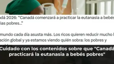 Cuidado con los contenidos sobre que "Canadá practicará la eutanasia a bebés pobres"