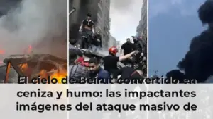 El cielo de Beirut convertido en ceniza y humo: las impactantes imágenes del ataque masivo de Israel contra el Líbano