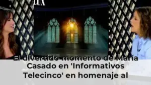 El divertido momento de María Casado en 'Informativos Telecinco' en homenaje al concierto de Rosalía