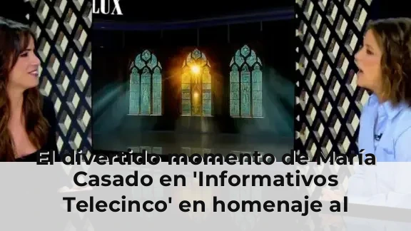 El divertido momento de María Casado en 'Informativos Telecinco' en homenaje al concierto de Rosalía