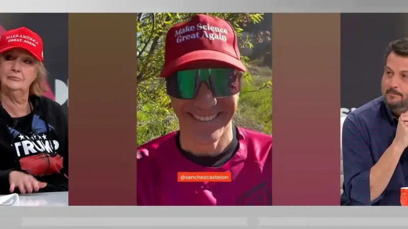 La reacción de una 'influencer' de EEUU a la gorra de Pedro Sánchez que parodia a Donald Trump