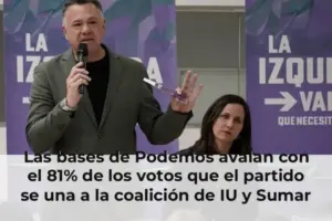 Las bases de Podemos avalan con el 81% de los votos que el partido se una a la coalición de IU y Sumar para las eleccion