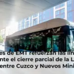 Los buses de EMT refuerzan las líneas 27 y 147 ante el cierre parcial de la L10 de metro entre Cuzco y Nuevos Ministerios