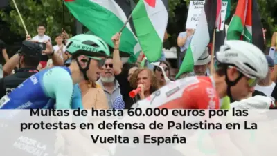 Multas de hasta 60.000 euros por las protestas en defensa de Palestina en La Vuelta a España