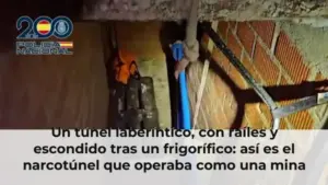 Un túnel laberíntico, con raíles y escondido tras un frigorífico: así es el narcotúnel que operaba como una mina de hach